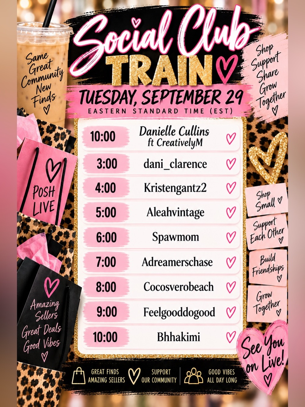 The Posh Social Club Train Show Flyer - Picture 2 of 3